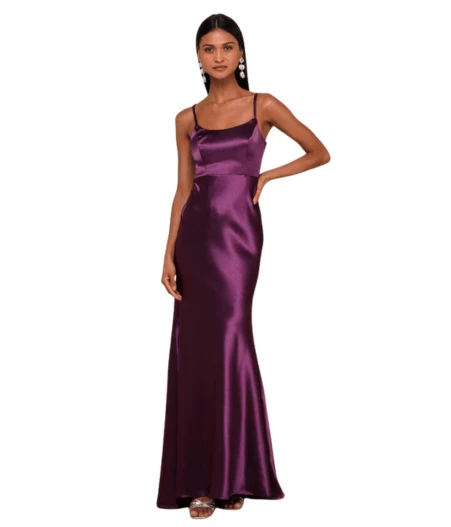 Silk dress in purple